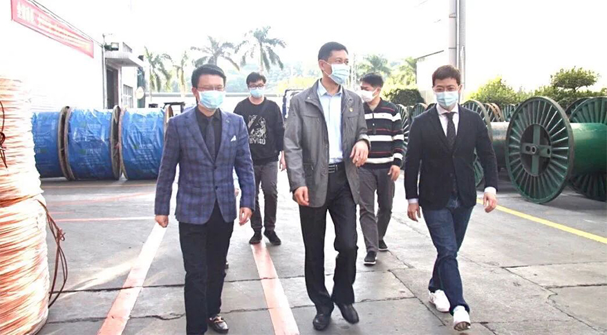 东莞市凤岗镇镇长宁康一行到918博天堂电缆视察指导复工复产工作